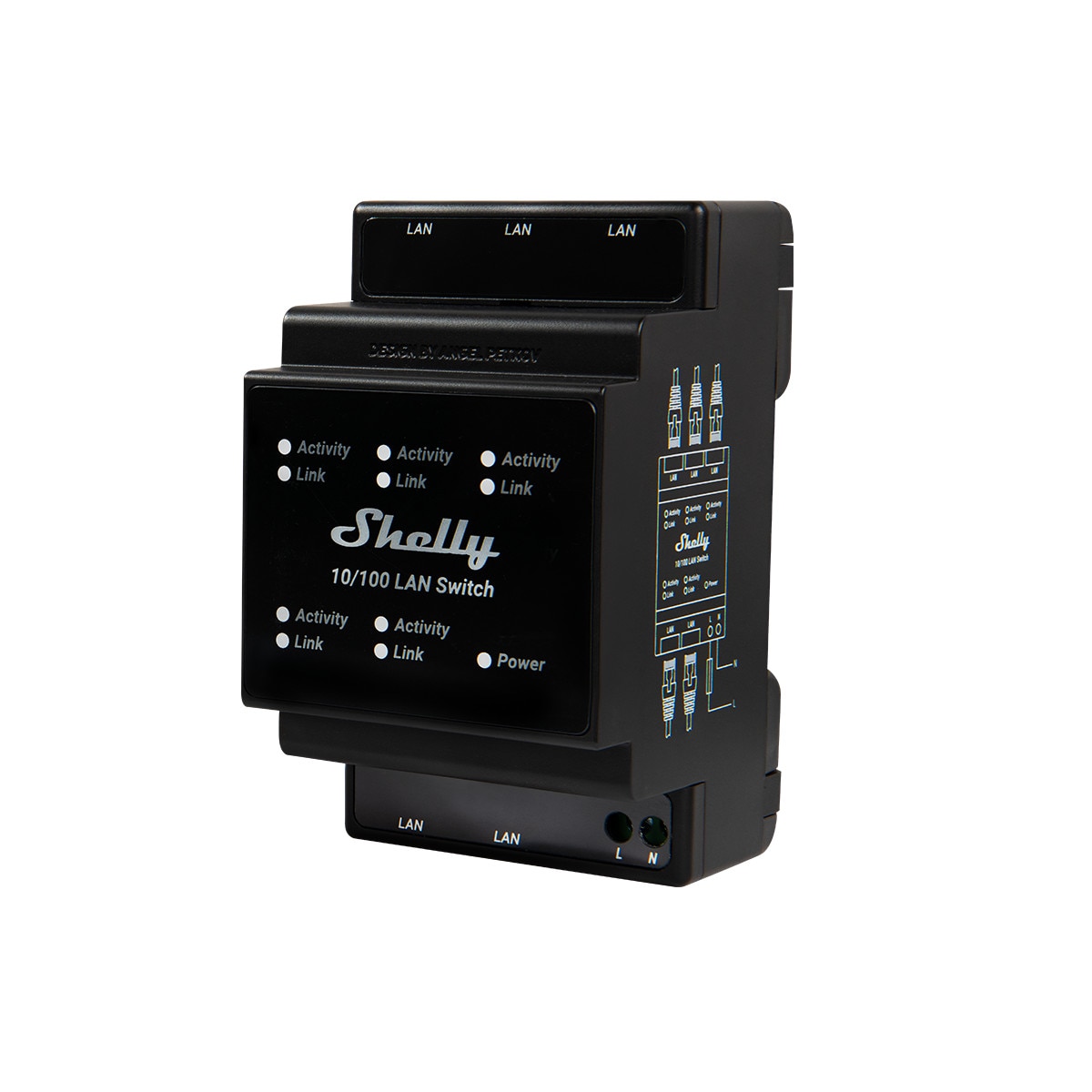 Shelly LAN Switch 5 Ports (10/100 Mbit) schwarz