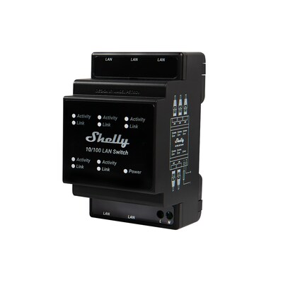 Shelly LAN Switch 5 Ports (10/100 Mbit) schwarz