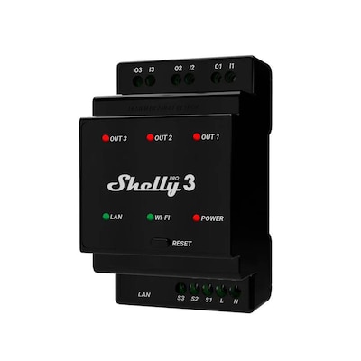 Shelly Pro 3 Relais WLAN LAN BT