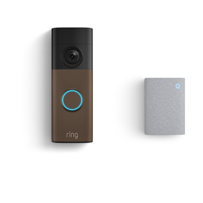 RING Battery Video Doorbell 2 + Chime (3rd Gen) - 2K, Gegensprechfunktion, Türklingel Matte Mocha