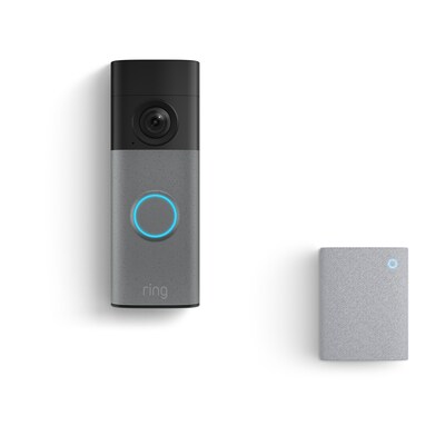 RING Battery Video Doorbell 2 + Chime (3rd Gen) - 2K, Gegensprechfunktion, Türklingel Speckled Gray
