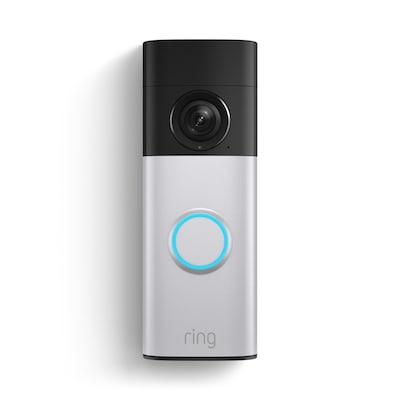 RING Battery Video Doorbell 2 Plus - 2K, Gegensprechfunktion, Türklingel Nickel Silver