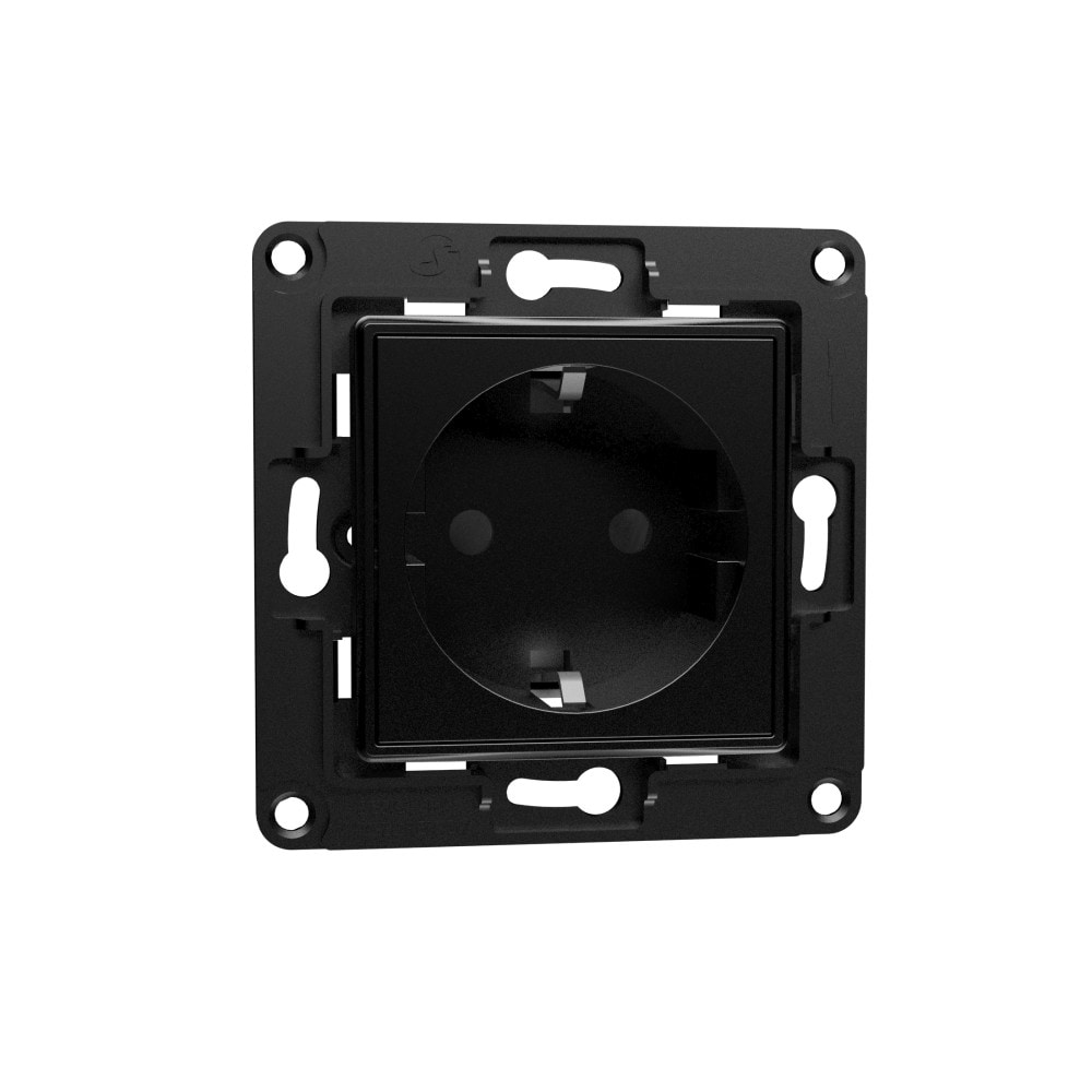 Shelly Wall Socket EU Wandsteckdose schwarz
