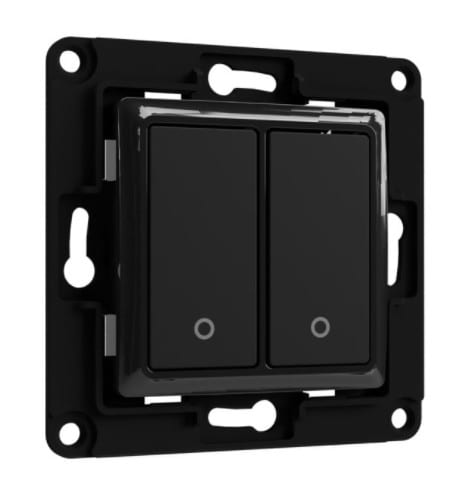 Shelly Wall Switch 2 Wandtaster 2-fach schwarz