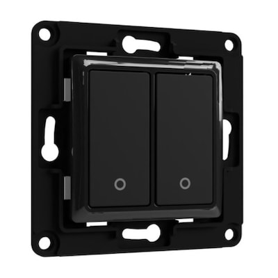 Shelly Wall Switch 2 Wandtaster 2-fach schwarz