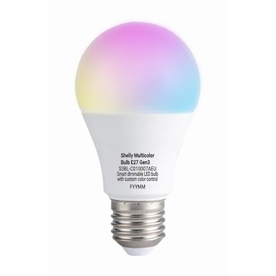 Shelly Plug & Play Multicolor Bulb E27 Gen3 LED Lampe dimmbar Messfunktion WLAN BT