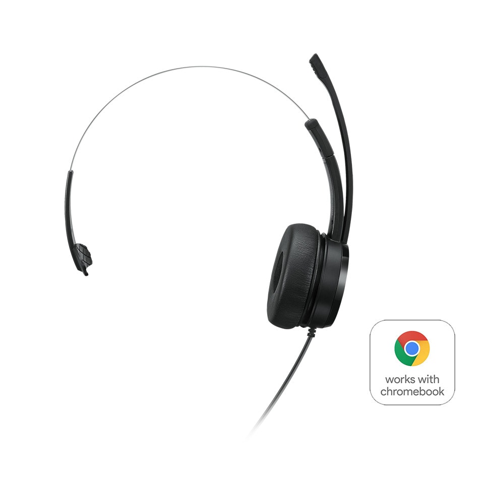 Lenovo 100 Mono Headset Schwarz, kabelgebunden, USB-A