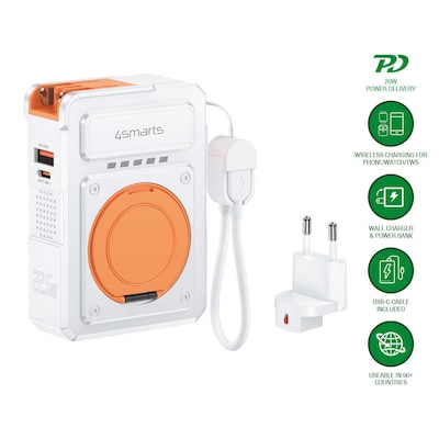 Image of 4smarts 6in1 Hybrid Charger Kabellose Powerbank 10000 mAh USB-C