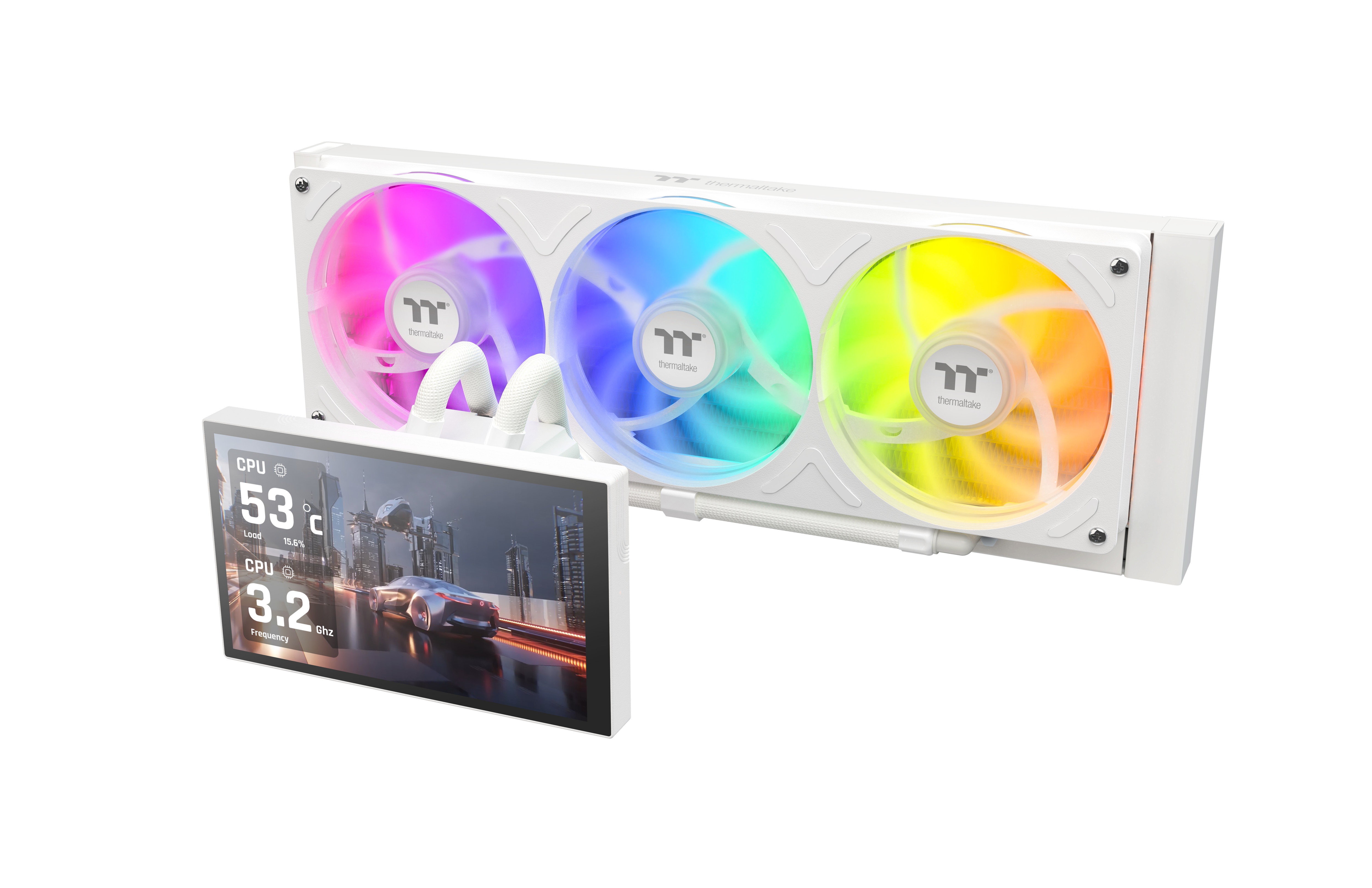 Thermaltake St360 Ultra All-In-One Liquid Cooler System Argb Fan Snow White Cl-W494-Pl12sw-A