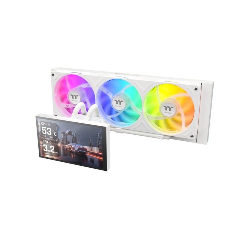 Thermaltake St360 Ultra All-In-One Liquid Cooler System Argb Fan Snow White Cl-W494-Pl12sw-A