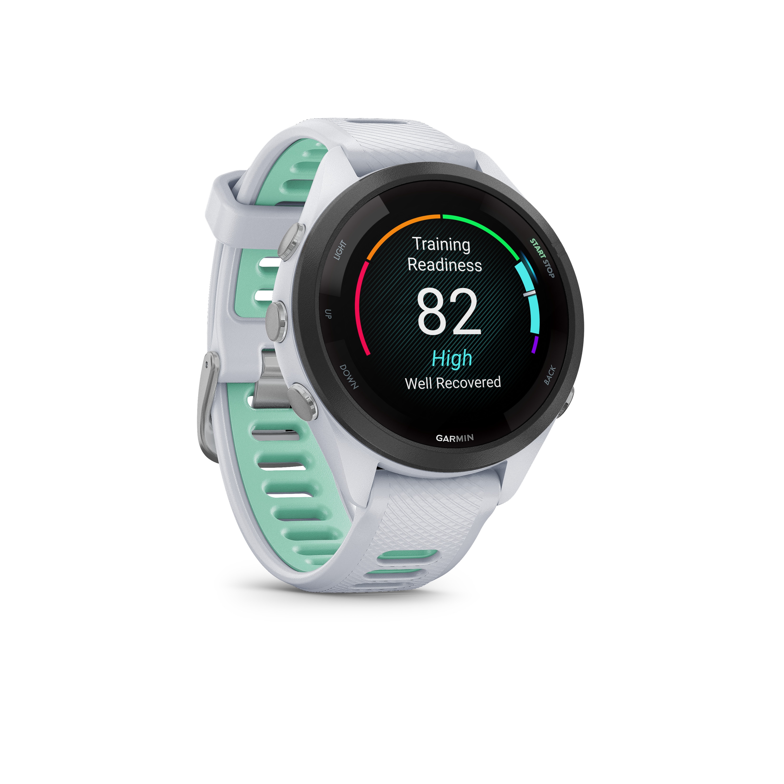 Garmin Forerunner 265S Music 42mm weiß/türkis GPS Sportuhr