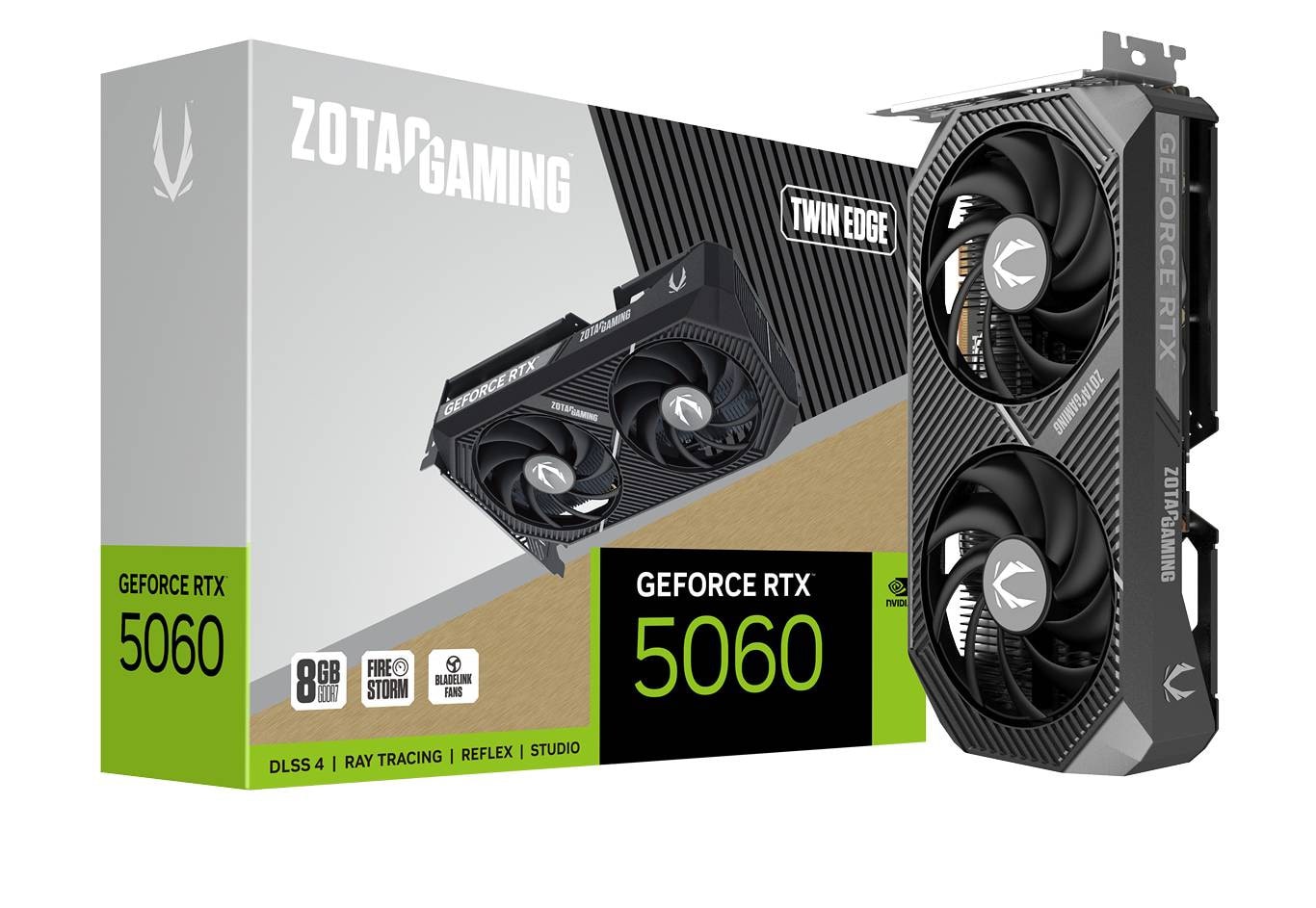 ZOTAC GAMING GeForce RTX 5060 Twin Edge 8GB GDDR7 Grafikkarte 3x DP, 1x HDMI
