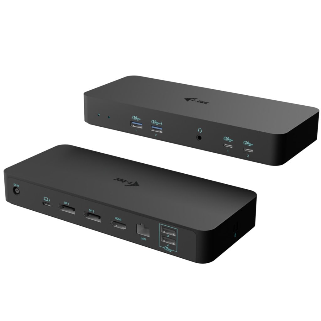 I-Tec Usb-C Dockingstation, 3-Fach Display, 4X Usb-A, 2X Usb-C, 2X Dp, 1X Hdmi, Gbit-Lan Schwarz C31intgtri4kdocpd