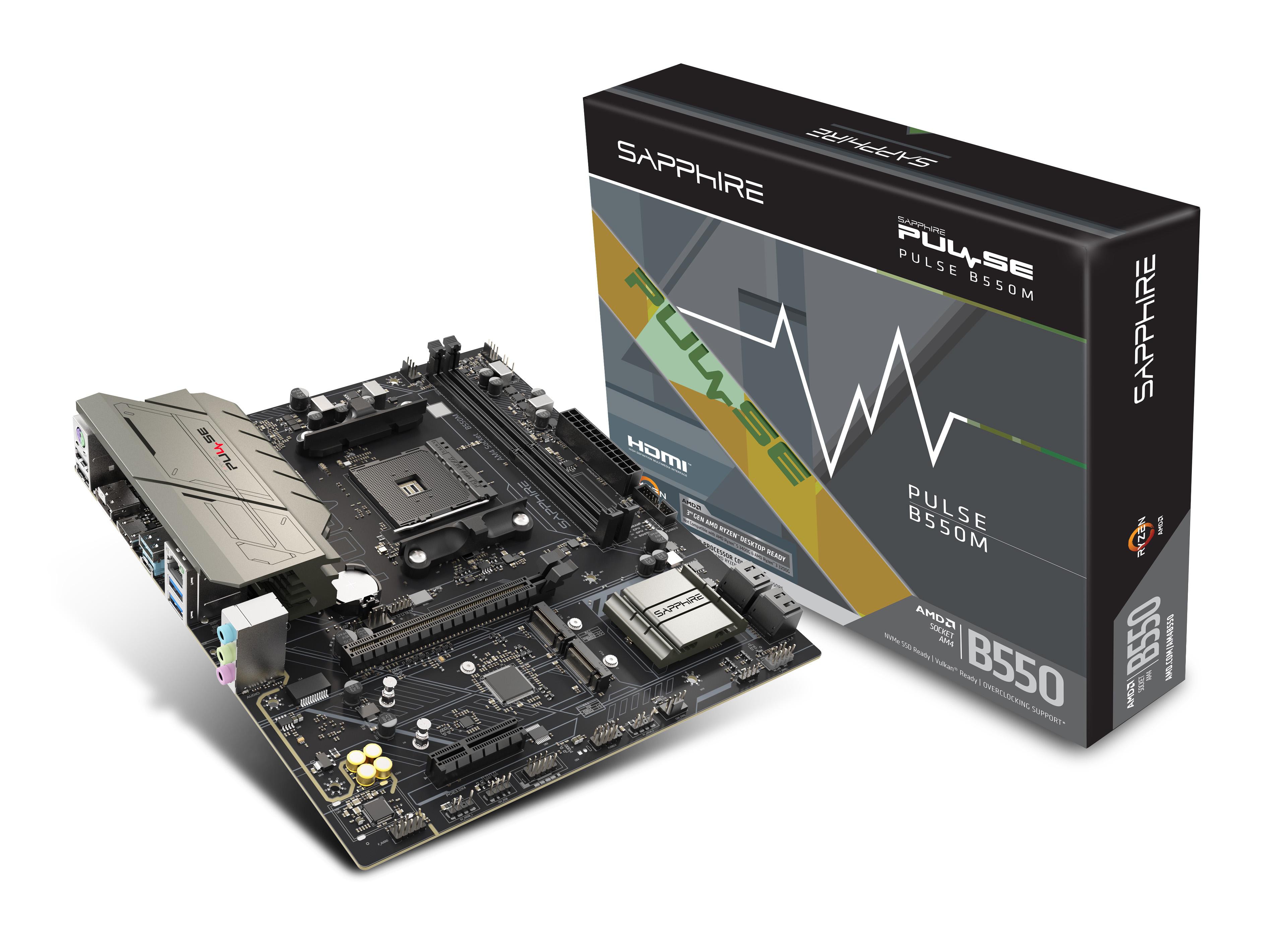 SAPPHIRE PULSE B550M mATX Mainboard - Sockel AM4