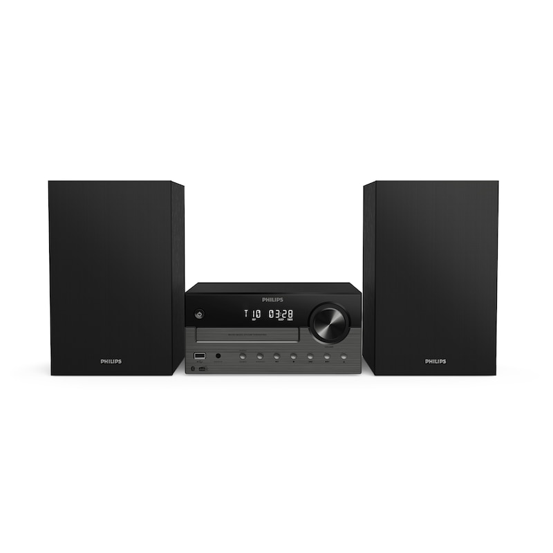 Philips TAM4505M2/12 Heim-Audio-Mikrosystem mit CD USB BT schwarz/grau