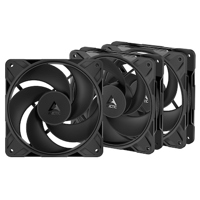ARCTIC Gehäuselüfter P12 Pro Reverse 3er Pack PWM 120 mm schwarz  4-pin mit Kabelsplitter