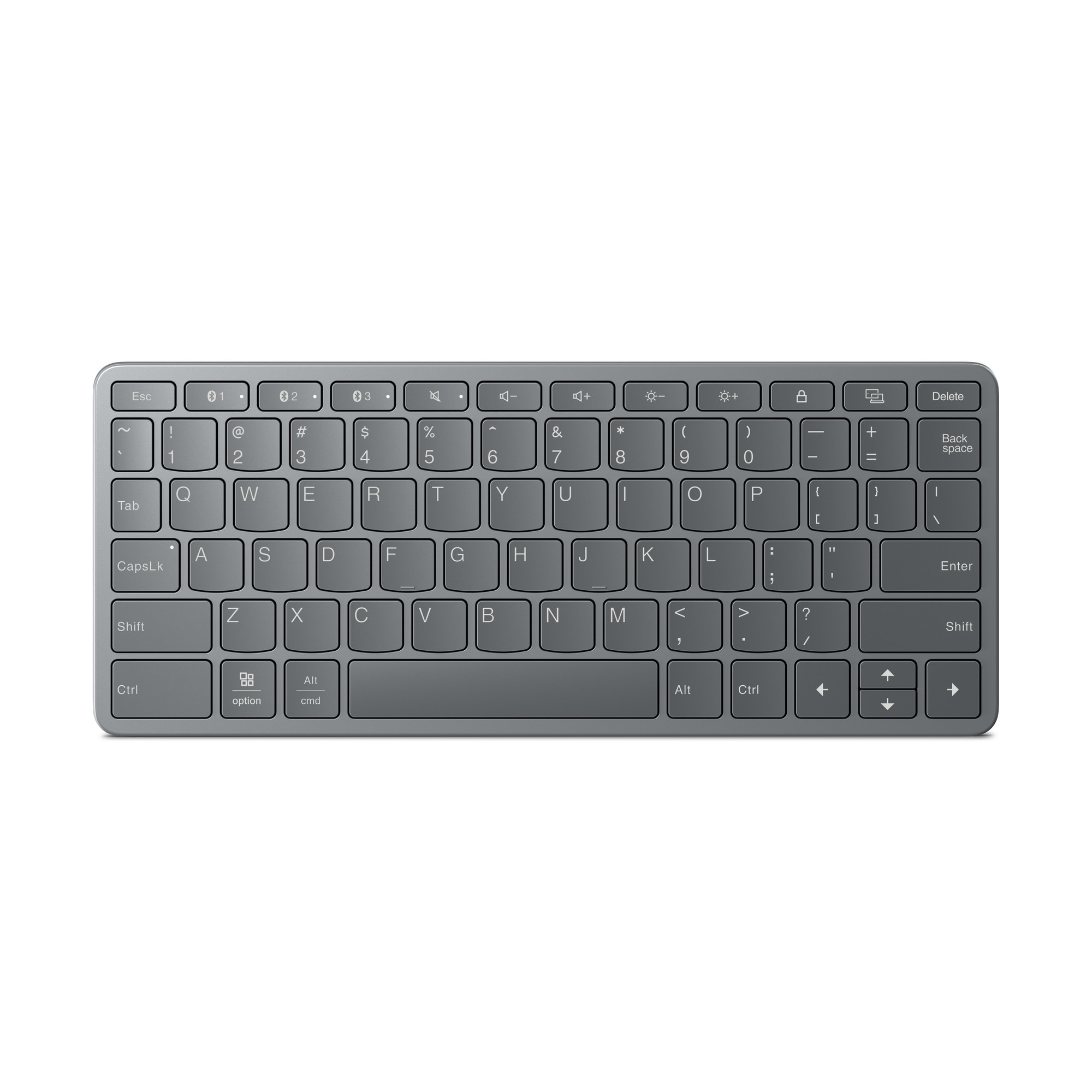 Lenovo Multi-Device Tastatur kabelgebunden / kabellos (Bluetooth), Grau