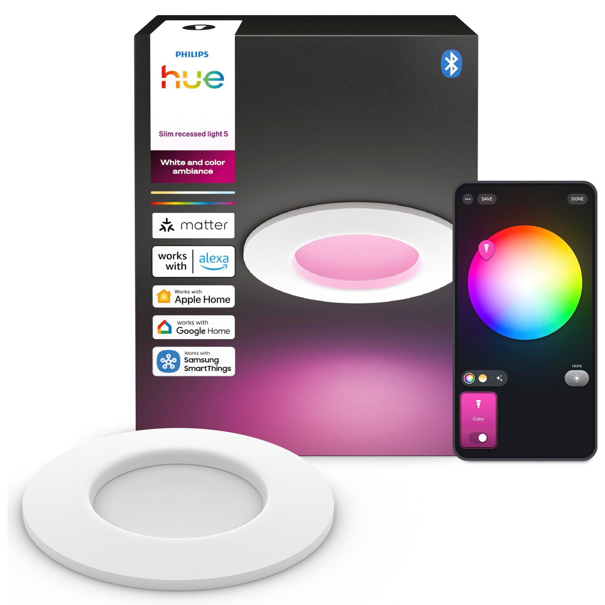 Philips Hue Slim Downlight Led Einbauleuchte Weiß Weiss