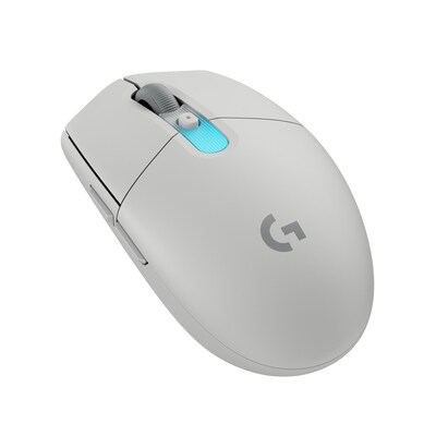 Logitech G G305 X LIGHTSPEED Gaming-Maus Weiß, kabellos, Bluetooth, 2.4 Ghz Empfgänger, RGB, Hero 44K-Sensor, Anpassbar via Logitech G HUB
