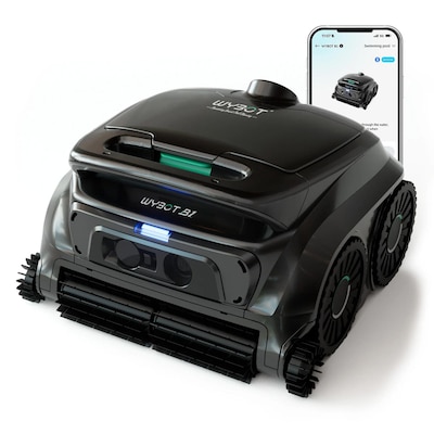 WYBOT B1 kabelloser Poolroboter mit Vollabdeckung & Kantenreinigung Schwarz