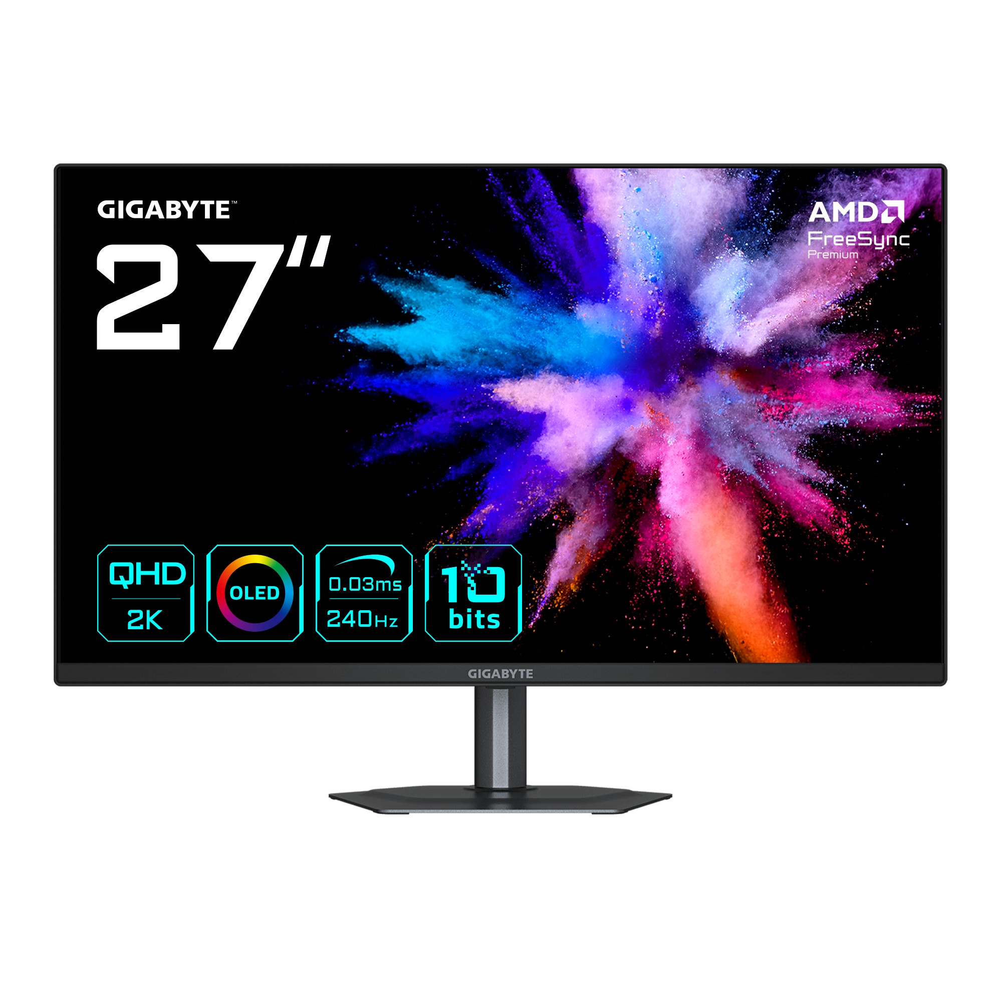 Image of 27" GIGABYTE GO27Q24 - 2560x1440 (QHD) - 240Hz - OLED - 15W USB-C