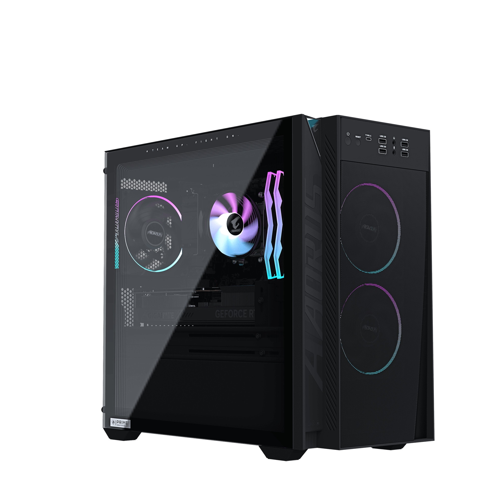 GIGABYTE AORUS Prime 3 Gaming PC (AP3A7N6T-5110) Ryzen 7 9700X 32GB/1TB SSD RTX 5060Ti Win11 Image