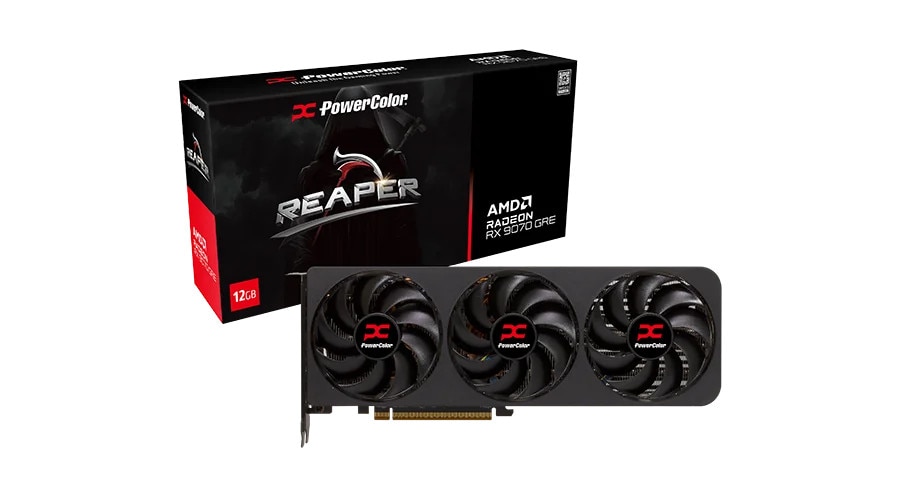 POWERCOLOR AMD Radeon RX 9070 GRE Reaper 12GB GDDR6 Grafikkarte, DP, HDMI