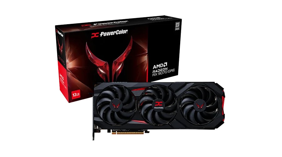 POWERCOLOR AMD Radeon RX 9070 GRE Red Devil 12GB GDDR6 Grafikkarte, DP, HDMI