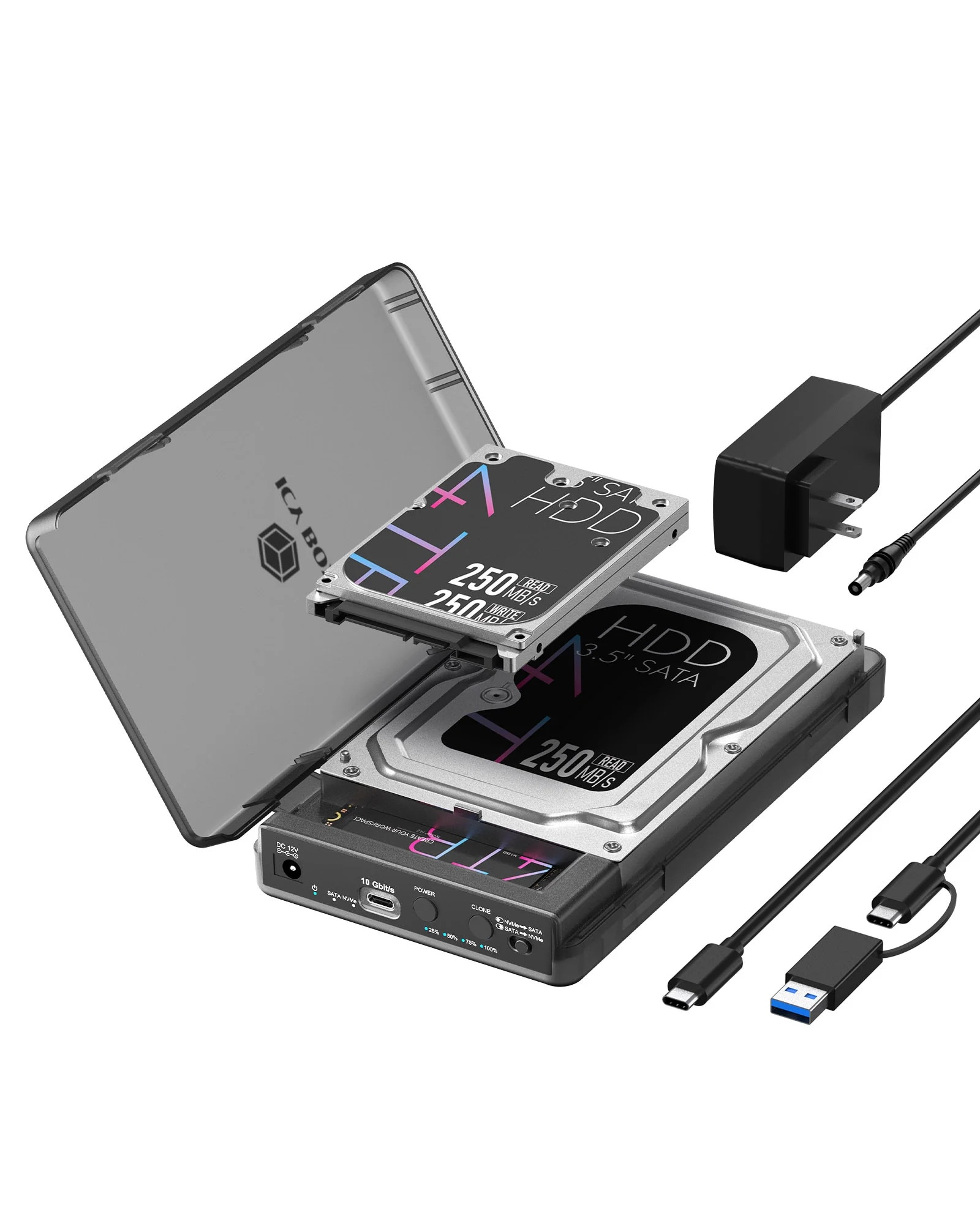 RaidSonic Icy Box Spade Clone 3882 Klonstation für SATA/NVMe