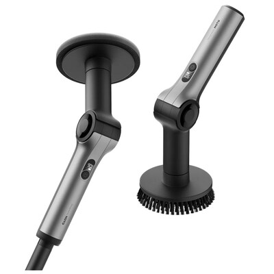 HOTO Flexi Cordless Spin Scrubber HFE0030GL – Kabellose elektrische Reinigungsbürste mit Teleskopstiel, Akku & 6 Bürstenaufsätzen