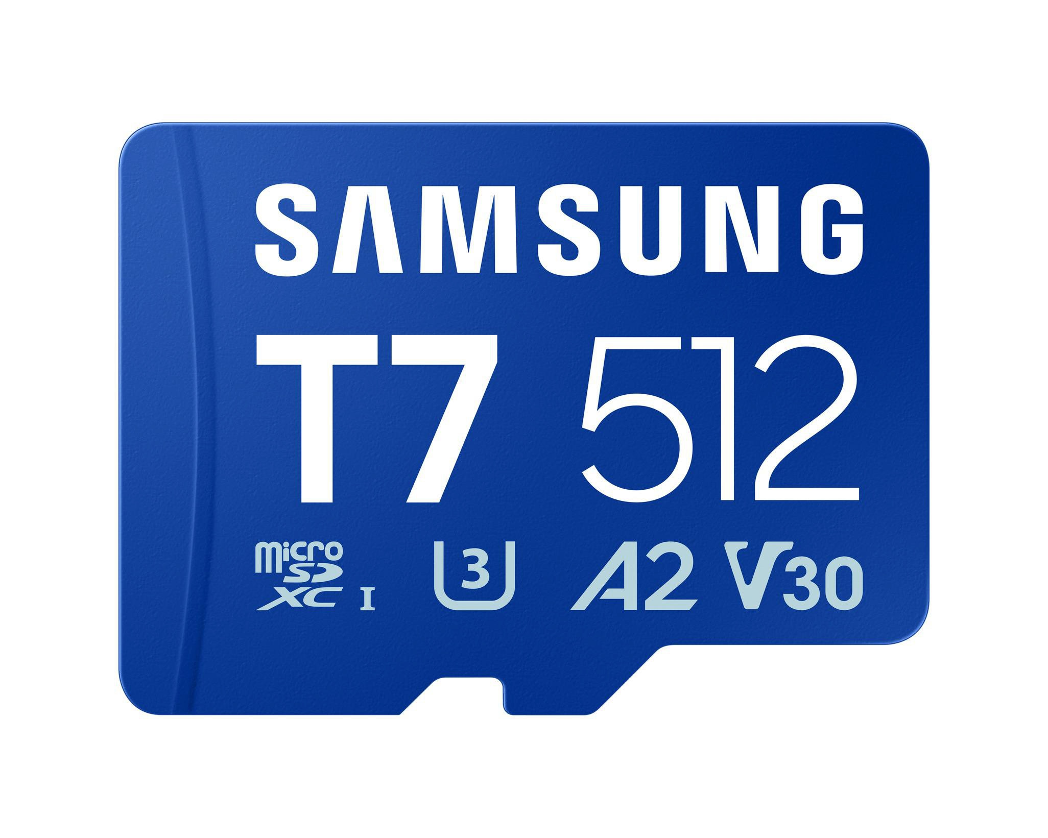 Samsung T7 microSDXC Speicherkarte 512GB (170 MB/s, Class 10, V30, U3)