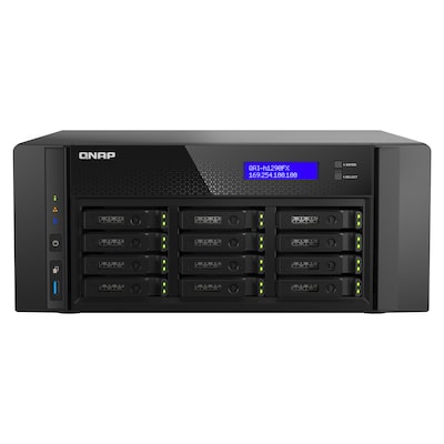 QNAP QAI-h1290FX All-Flash KI-NAS – AMD EPYC™ 16-Core, 12x U.2 NVMe, Dual 25GbE & Enterprise AI Storage