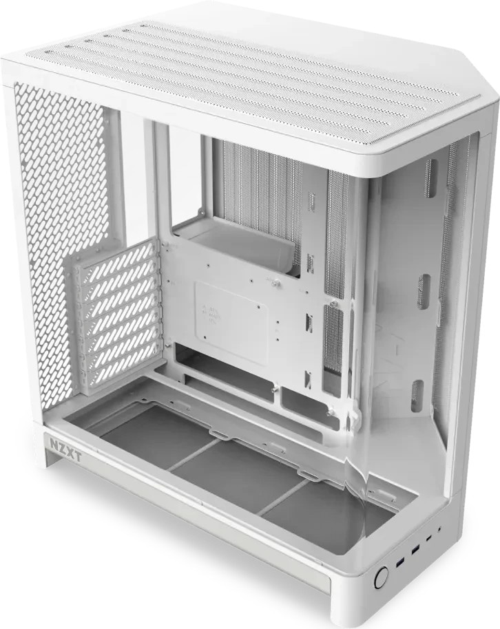 NZXT H6 Gaming PC Gehäuse Midi-Tower Weiß Seitenfenster