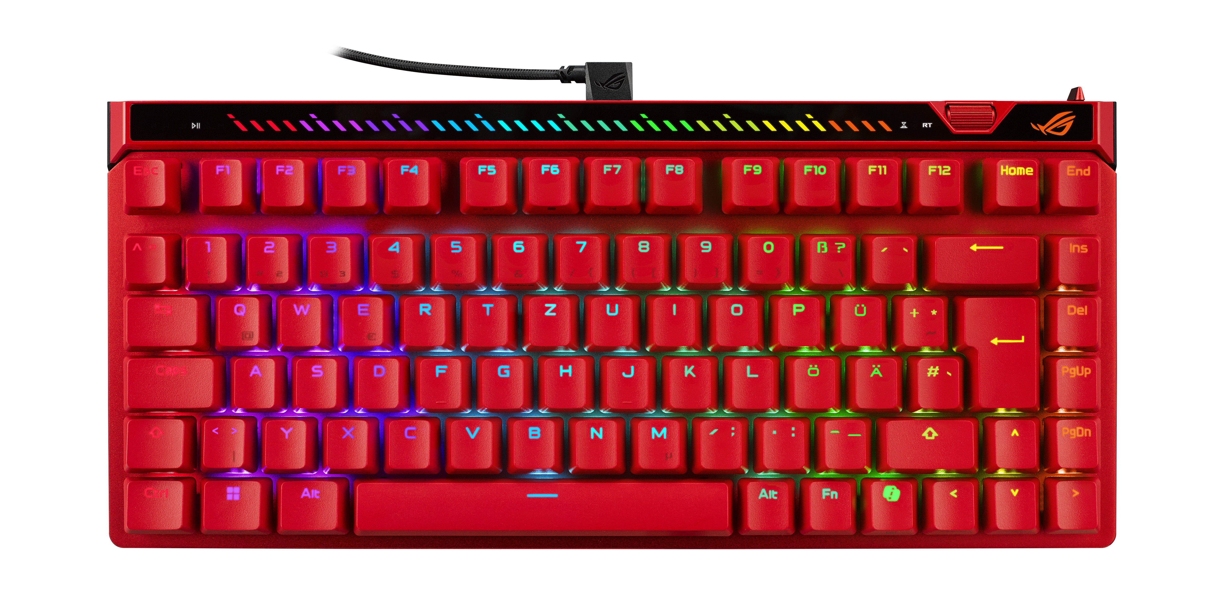 ASUS ROG Falchion Ace 75 HE Gaming Tastatur kabelgebunden, Mechanisch, Rot