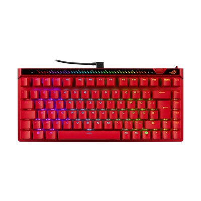 ASUS ROG Falchion Ace 75 HE Lava-Rot – Kabelgebundene Gaming-Tastatur, 75% Tastatur-Layout, Hot-Swap-fähig, Rapid Trigger, 8000 Hz Abtastrate