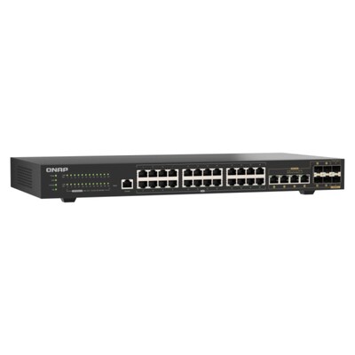 QNAP QSW-M2130-4C2S24T Layer-2 Switch – 24x 2,5GbE, 6x 10GbE Uplinks und VLAN-Management