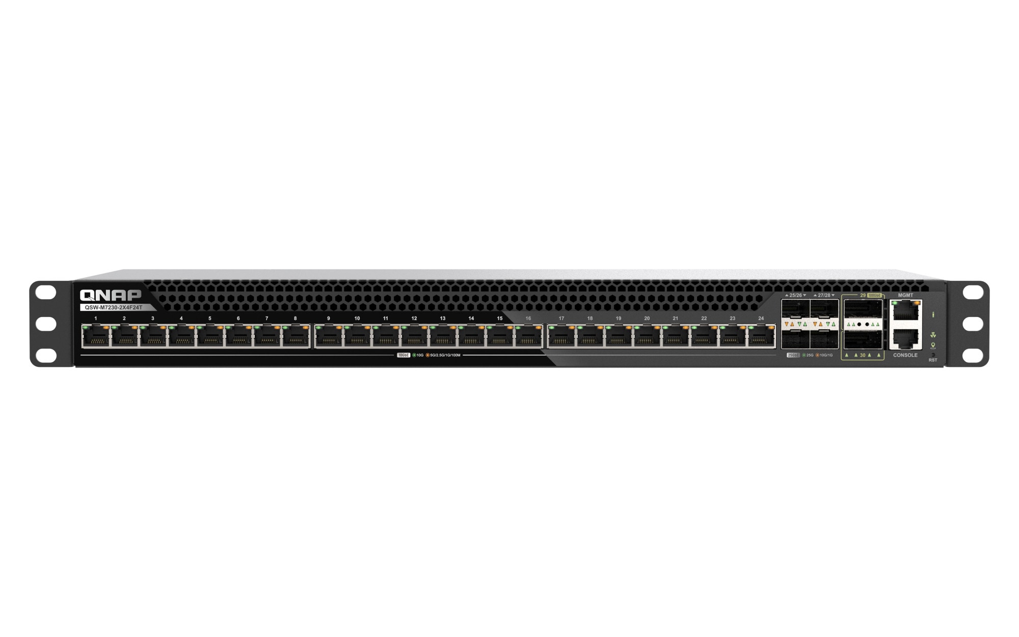 QNAP QSW-M7230-2X4F24T 25GbE Managed Switch – 24-Port 2,5GbE Switch mit 10GbE und 25GbE Uplinks