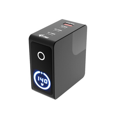 i-tec 140W Intelligent Multiport USB-C Ladegerät-/Netzteil, 3x USB-C, 1x USB-A, Touch-Display, PD 3.1
