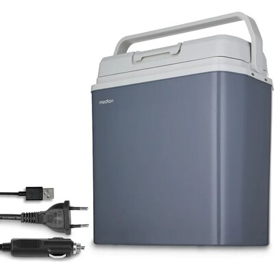 Medion MD13011 TC24 Kühlbox Kühl und Warm 20L Kapazität 5V USB, 12V -220-240V grau
