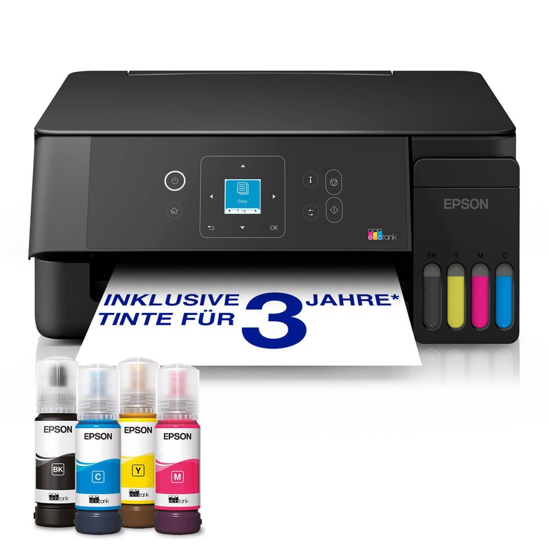 Epson Ecotank Et-2922 Multifunktionsdrucker Scanner Kopierer Wlan 20€ Cashback C11cl63416