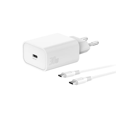Image of 4smarts Netzladegerät VoltPlug PD 30W 1C und USB-C Kabel 1,5m weiß