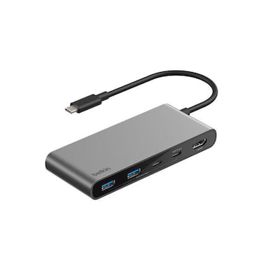 Image of Belkin 7-Port-USB-C-Hub mit zwei USB-C Anschlüssen silber