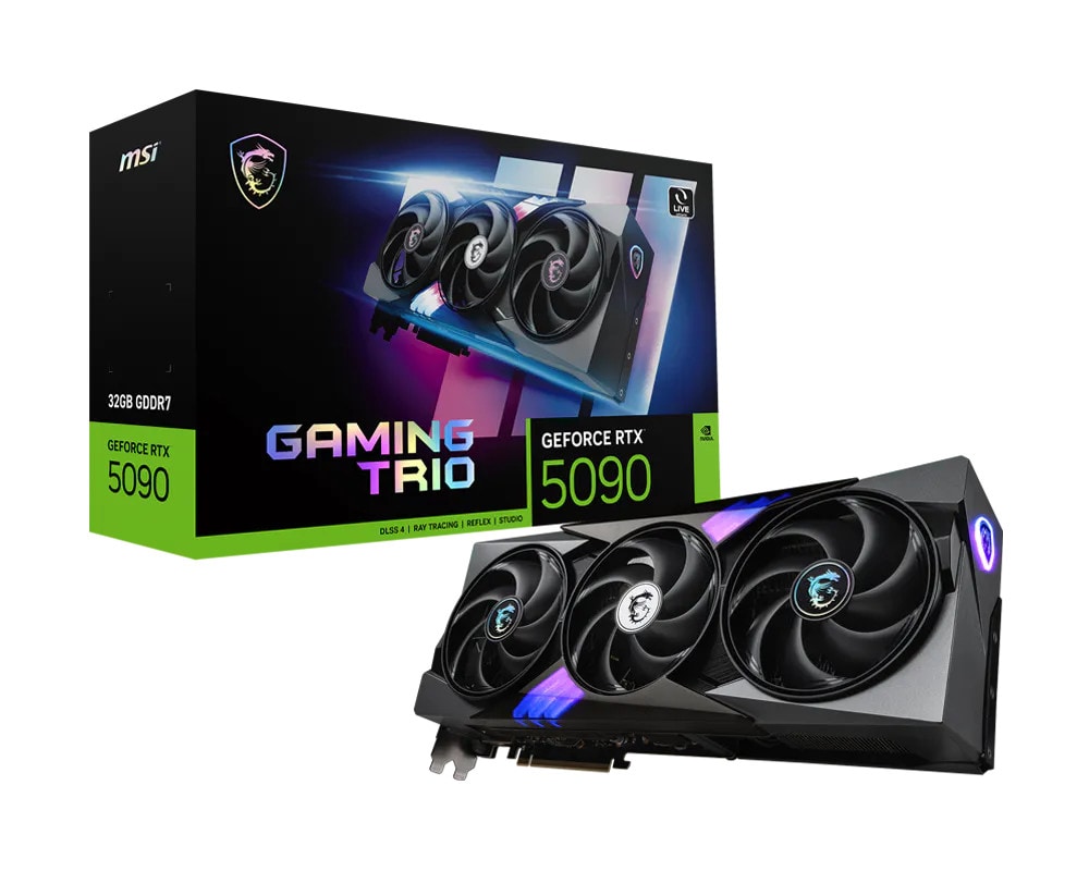 MSI GeForce RTX 5090 32G GAMING TRIO OC 32GB GDDR7 Grafikkarte, 1x HDMI, 3x DP