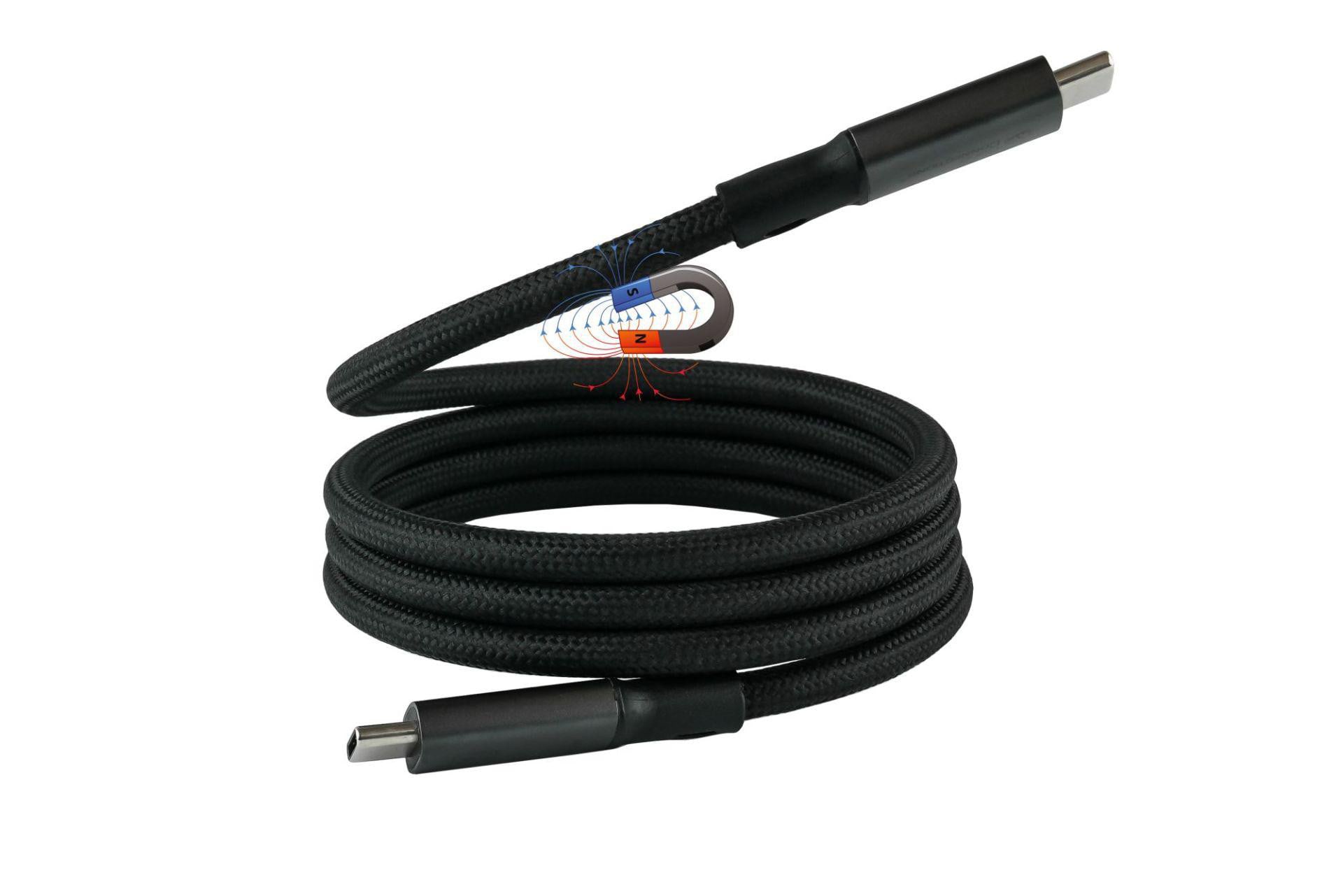 Good Connections USB 4.0 Magnetisches Spiralkabel (240W) USB-C St./ USB-C St. 1,5m
