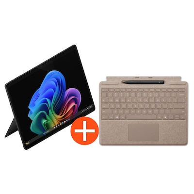 Microsoft Surface Pro 13" (12. Edition) Touch Black Snapdragon X2 Elite 16GB/1TB SSD Win11 EP2-65073 inkl. MS Pro Keyboard mit Slim Pen Sand