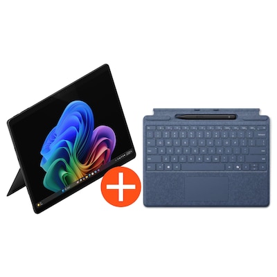 Microsoft Surface Pro 13" (12. Edition) Touch Black Snapdragon X2 Elite 16GB/1TB SSD Win11 EP2-65073 inkl. MS Pro Keyboard mit Slim Pen saphir