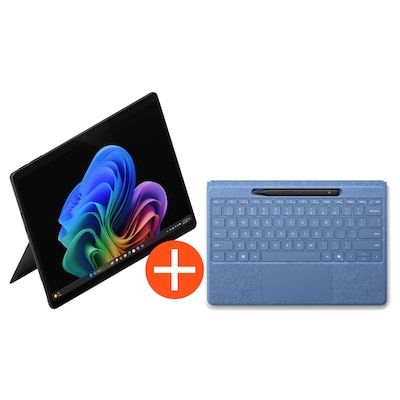 Microsoft Surface Pro 13" (12. Edition) Touch Black Snapdragon X2 Plus 24GB/512GB SSD Win11 EP2-73346 inkl. MS Pro Flex Keyboard +Slim Pen saphir