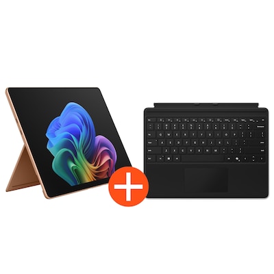 Microsoft Surface Pro 13" (12. Edition) Touch Dune Snapdragon X2 Plus 16GB/512GB SSD Win11 EP2-73307 inkl. MS Pro Keyboard mit Copilot-Taste schwarz