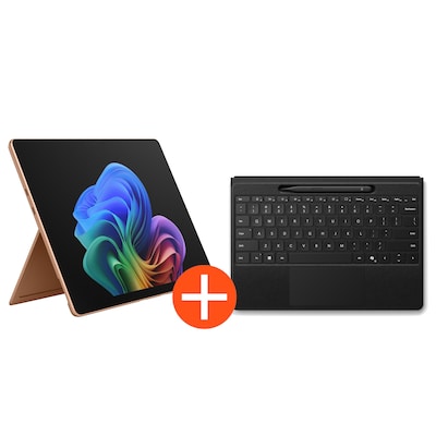 Microsoft Surface Pro 13" (12. Edition) Touch Dune Snapdragon X2 Elite 16GB/1TB SSD Win11 EP2-65078 inkl. MS Pro Flex Keyboard +Slim Pen schwarz
