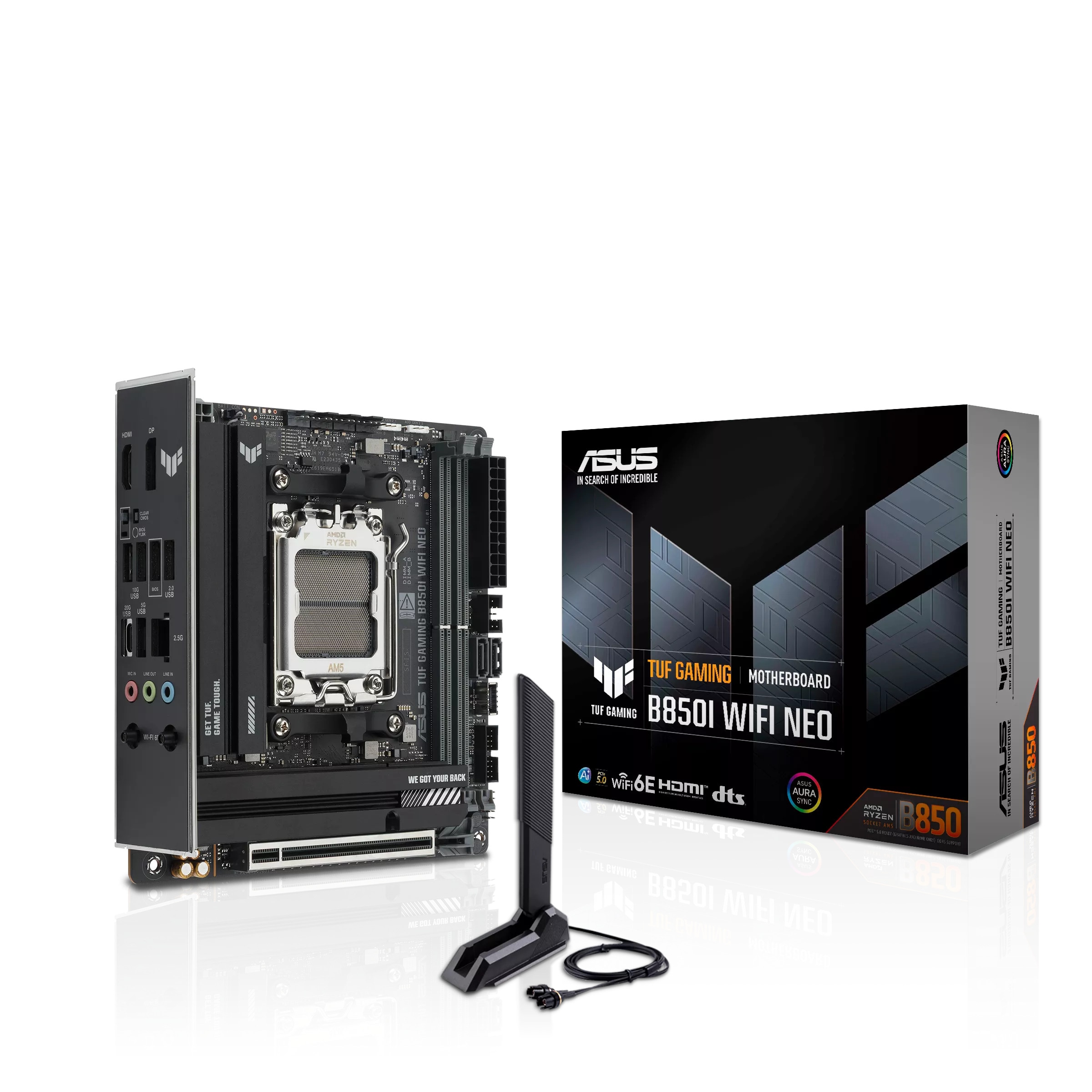 ASUS TUF GAMING B850I WIFI NEO Mainboard - AMD B850 - AMD AM5 - DDR5 RAM - Mini-ITX - Bild 3
